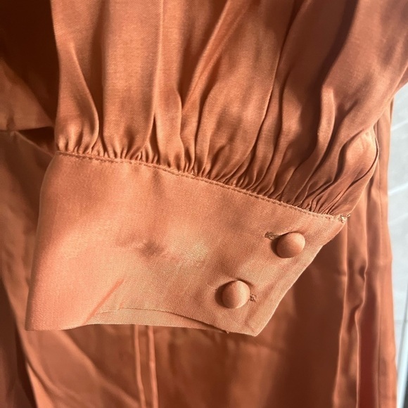 Farm Rio Caramel Cutout Front-Tie Satin Midi Dress - Picture 5 of 15